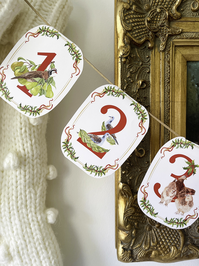 crafting your 12 days of christmas garland printable